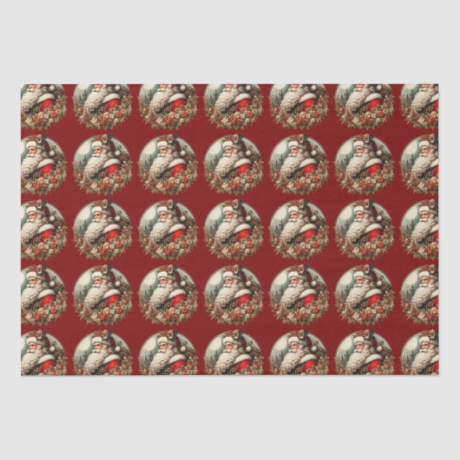 Santa Claus with decoration Tissue Paper (Front)