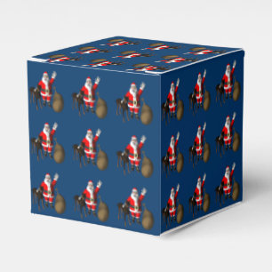 Santa Claus With Doberman Pinscher Favor Box