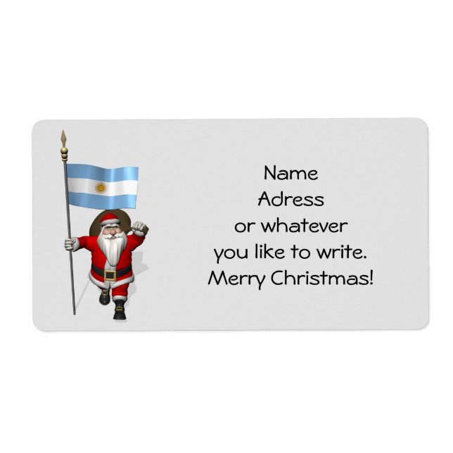 Santa Claus With Ensign Of Argentina (Front)