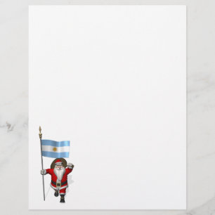 Santa Claus With Ensign Of Argentina