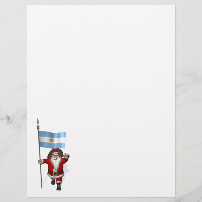 Santa Claus With Ensign Of Argentina (Front)