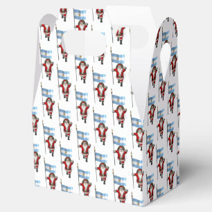 Santa Claus With Ensign Of Argentina Favor Box