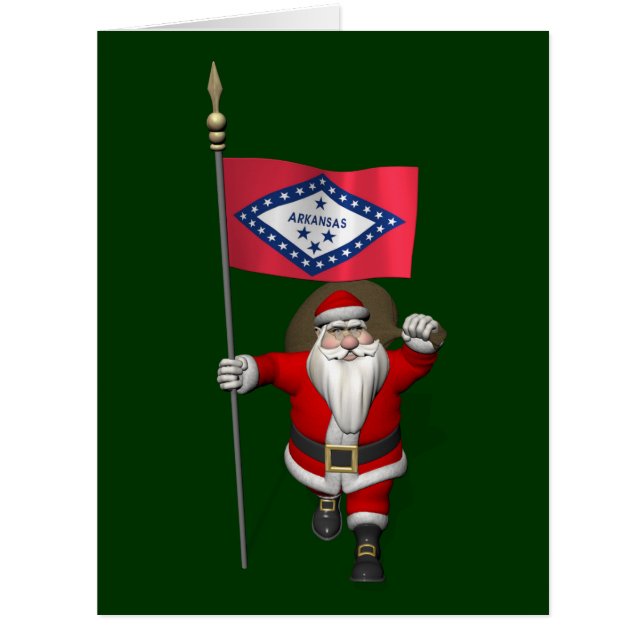 Santa Claus With Ensign Of Arkansas (Front)