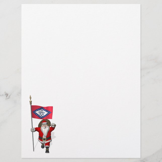 Santa Claus With Ensign Of Arkansas (Front)