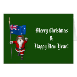 Santa Claus With Ensign Of Australia