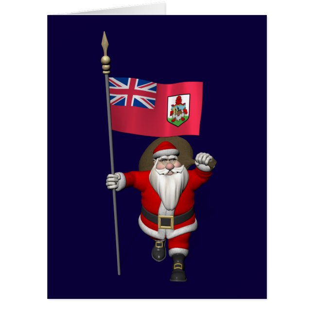 Santa Claus With Ensign Of Bermuda (Front)