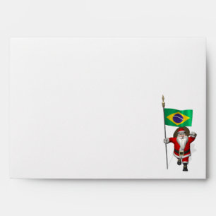 Santa Claus With Ensign Of Brazil Envelopes