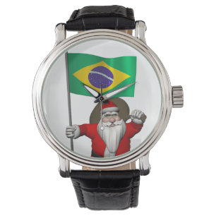 Santa Claus With Ensign Of Brazil Watch