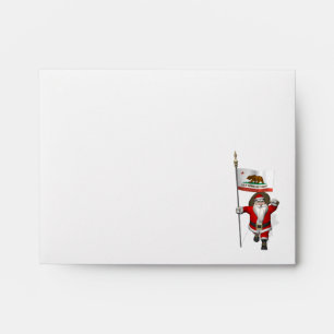 Santa Claus With Ensign Of California Envelopes