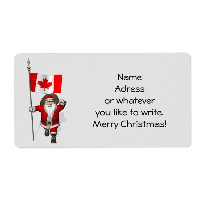 Santa Claus With Ensign Of Canada (Front)