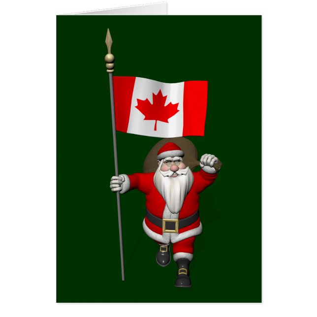 Santa Claus With Ensign Of Canada (Front)
