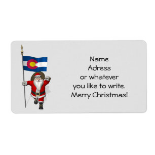 Santa Claus With Ensign Of Colorado
