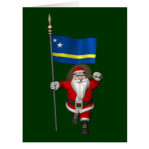 Santa Claus With Ensign Of Curaçao