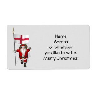 Santa Claus With Ensign Of England