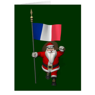 Santa Claus With Ensign Of France