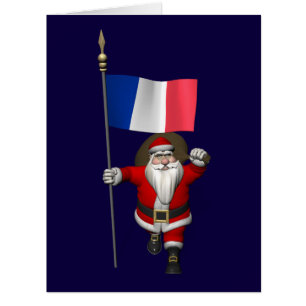 Santa Claus With Ensign Of France