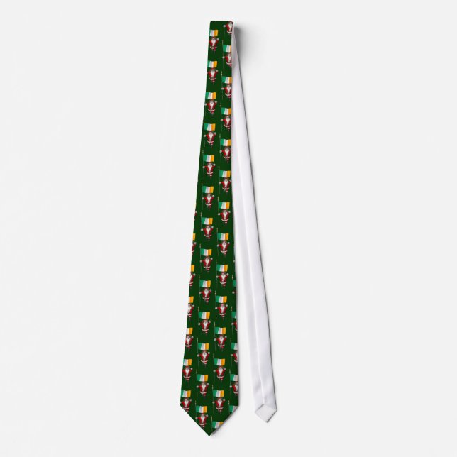 Santa Claus With Ensign Of Ireland Tie (Front)