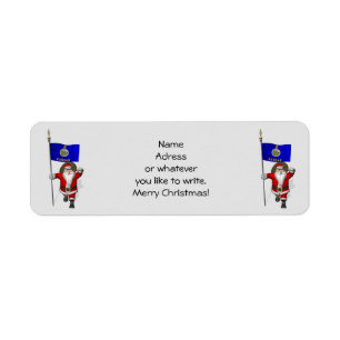 Santa Claus With Ensign Of Kansas