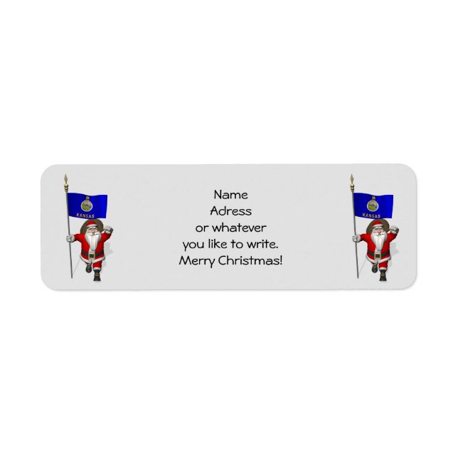 Santa Claus With Ensign Of Kansas (Front)