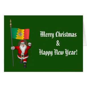 Santa Claus With Ensign Of Los Angeles