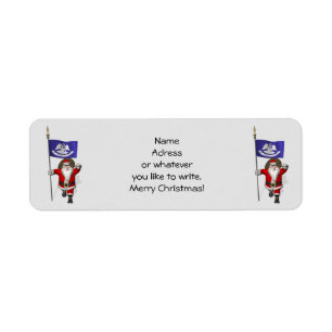 Santa Claus With Ensign Of  Louisiana