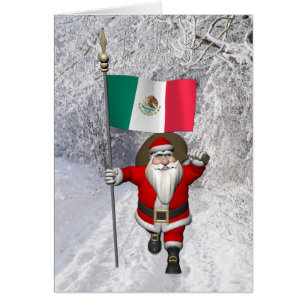 Santa Claus With Ensign Of Mexico