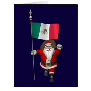 Santa Claus With Ensign Of Mexico