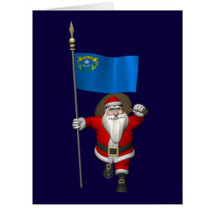 Santa Claus With Ensign Of Nevada