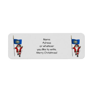 Santa Claus With Ensign Of New Hampshire