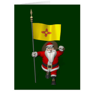 Santa Claus With Ensign Of New Mexico