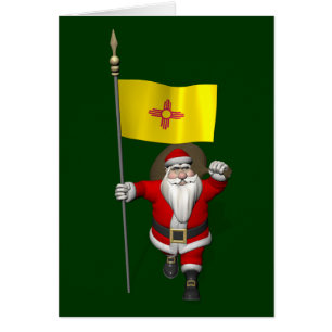 Santa Claus With Ensign Of New Mexico