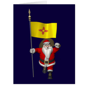 Santa Claus With Ensign Of New Mexico