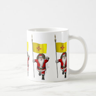 Santa Claus With Ensign Of New Mexico Coffee Mug