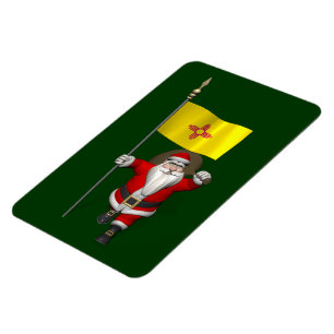 Santa Claus With Ensign Of New Mexico Magnet