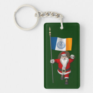 Santa Claus With Ensign Of New York