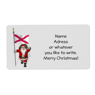 Santa Claus With Ensign Of Northern Ireland