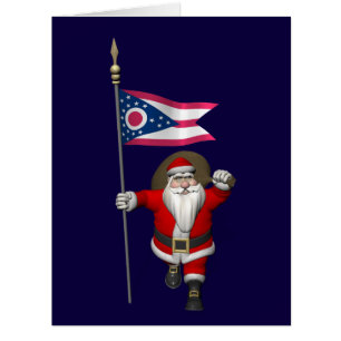 Santa Claus With Ensign Of Ohio