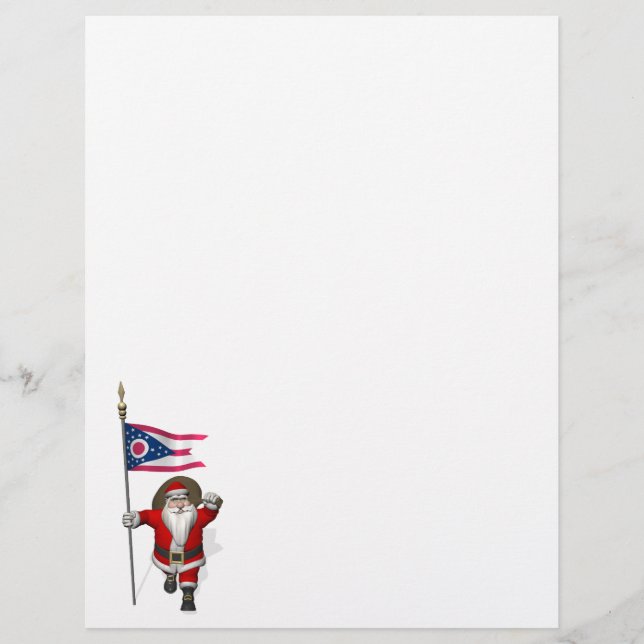 Santa Claus With Ensign Of Ohio (Front)