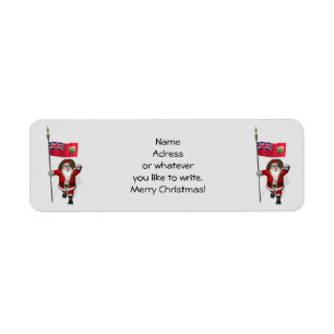 Santa Claus With Ensign Of Ontario