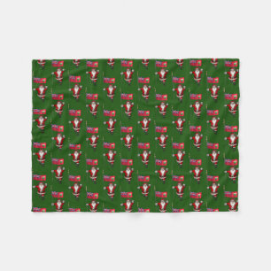 Santa Claus With Ensign Of Ontario Fleece Blanket