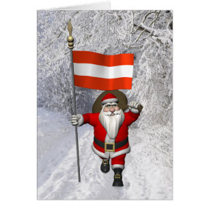 Santa Claus With Ensign Of Österreich