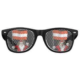 Santa Claus With Ensign Of Österreich Retro Sunglasses