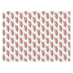 Santa Claus With Ensign Of Österreich Tablecloth