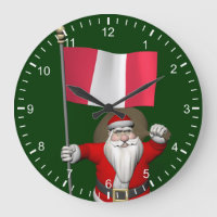 Santa Claus With Ensign Of Peru