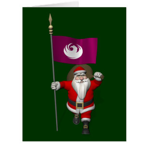 Santa Claus With Ensign Of Phoenix