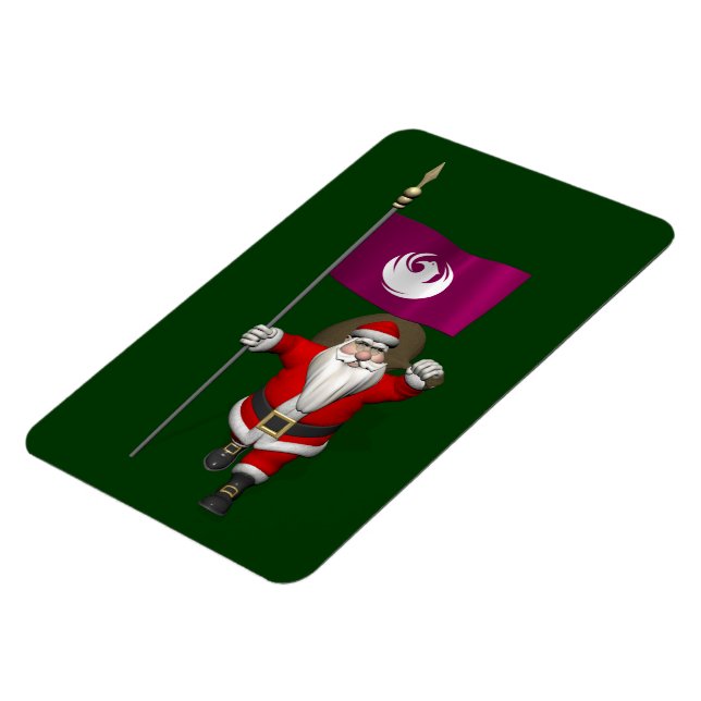 Santa Claus With Ensign Of Phoenix Magnet (Left Side)