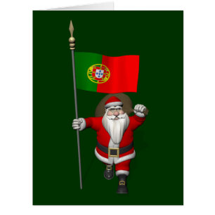 Santa Claus With Ensign Of Portugal