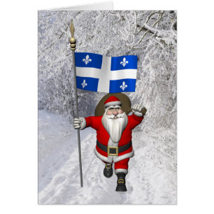 Santa Claus With Ensign Of Québec