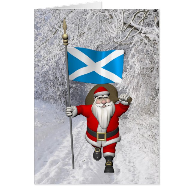 Santa Claus With Ensign Of Scotland (Front)