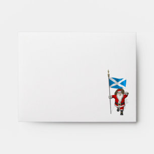 Santa Claus With Ensign Of Scotland Envelopes